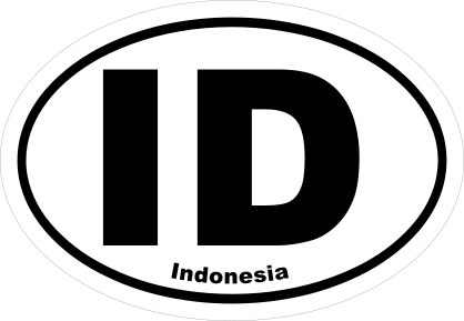 Indonesia Id Oval Sticker