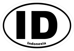 Indonesia Id Oval Sticker