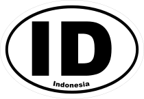 Indonesia Id Oval Sticker