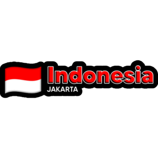 Indonesia Jakarta Lettering Sticker