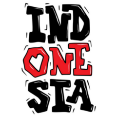 Indonesia Lettering Street Art Sticker
