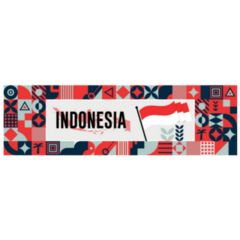 Indonesia National Day Banner Sticker