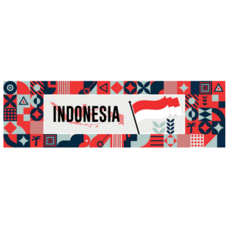 Indonesia National Day Banner Sticker