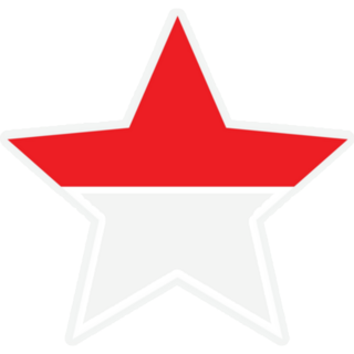 Indonesia Star Flag Sticker