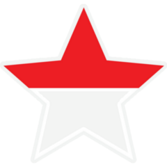 Indonesia Star Flag Sticker