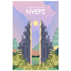 Indonesian Bali Nyepi Day Sticker