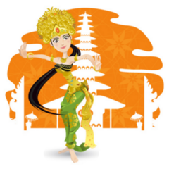 Indonesian Balinese Dancer Sticker