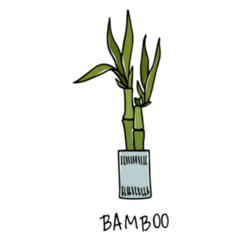 Indoor Bamboo Potted Plant Sticker
