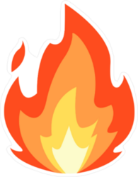 Inferno Fire Sticker