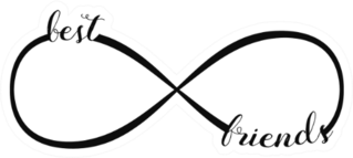Infinity Sign Best Friends Icon Sticker