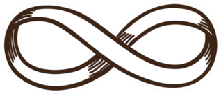 Infinity Sign. Isolated Sketch Icon Black Pictogram Sticker