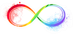 Infinity Symbol Painted Bright Rainbow Sticker