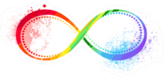 Infinity Symbol Painted Bright Rainbow Sticker