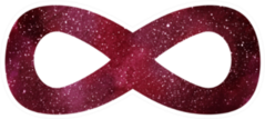 infinity Symbol Red Sparkle Watercolor Sticker