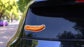 Inflatable Rubber Boat Sticker on a Rear Car Window (New) example