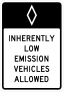 Inherently Low Emission Vehicles Allowed Sticker