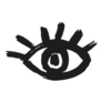 Ink Brush Drawn Eye Sketch Sticker