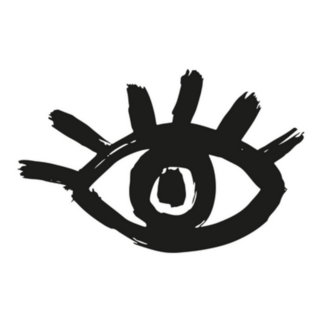 Ink Brush Drawn Eye Sketch Sticker