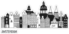 Ink Doodle Amsterdam Sticker