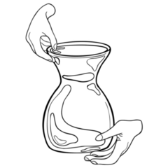 Ink Silhouette Clay Sticker