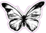 Inky Butterflies Art Sticker
