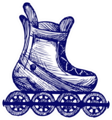 Inline Skate Doodle Sketch Sticker
