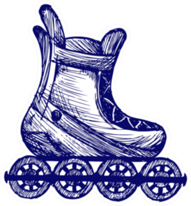 Inline Skate Doodle Sketch Sticker