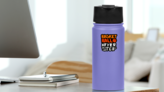 Inspirational Hand Lettering Basketball Sticker on a Water Bottle (New) example