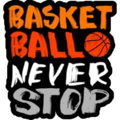 Inspirational Hand Lettering Basketball Sticker
