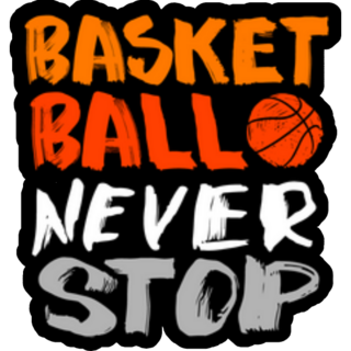 Inspirational Hand Lettering Basketball Sticker