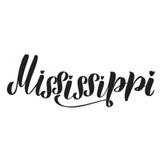 Inspirational Handwritten Brush Lettering Mississippi Sticker