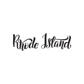 Inspirational Handwritten Brush Lettering Rhode Island Sticker