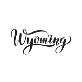 Inspirational Handwritten Brush Lettering Wyoming Sticker