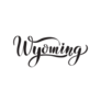 Inspirational Handwritten Brush Lettering Wyoming Sticker