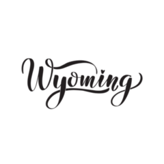 Inspirational Handwritten Brush Lettering Wyoming Sticker