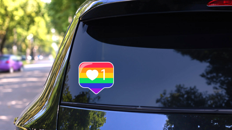 Instagram Like Icon Sticker on a Rear Car Window (New) example