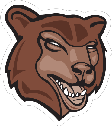 Intense Bear Mascot Sticker