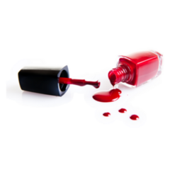 Intense Color Of Red Nail Polish Spill Sticker