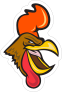Intense Gamecock Mascot Sticker