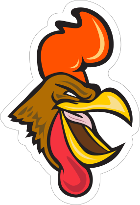 Intense Gamecock Mascot Sticker