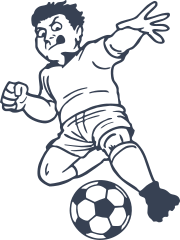 Intense Soccer Player Sticker