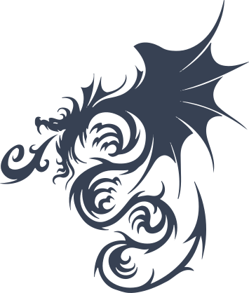 Intense Swirled Dragon Sticker