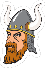 Intense Viking Mascot Sticker