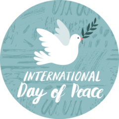 International Day Of Peace Illustration With Dove Sticker