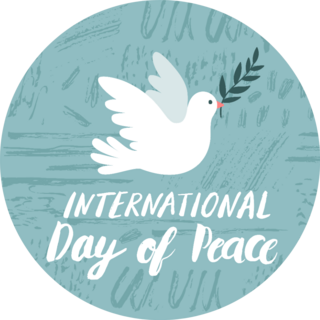 International Day Of Peace Illustration With Dove Sticker