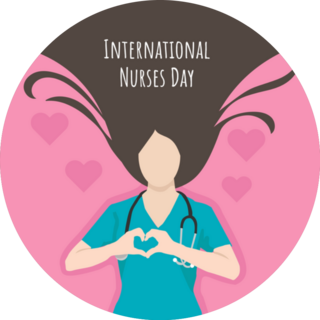 International Nurses Day Illustration Sticker
