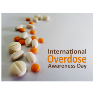 International Overdose Awareness Day Pill Concept Sticker 