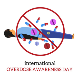 International Overdose Awareness Illustration Sticker