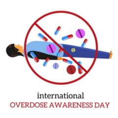 International Overdose Awareness Illustration Sticker