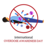 International Overdose Awareness Illustration Sticker